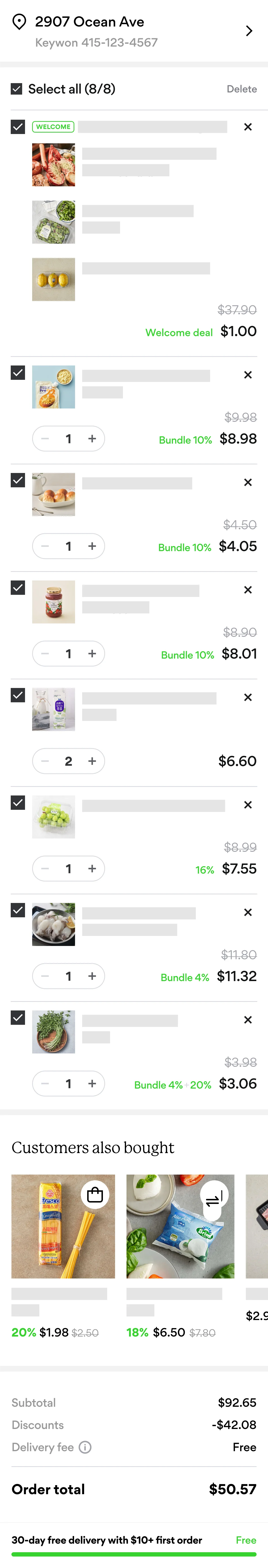 8 items