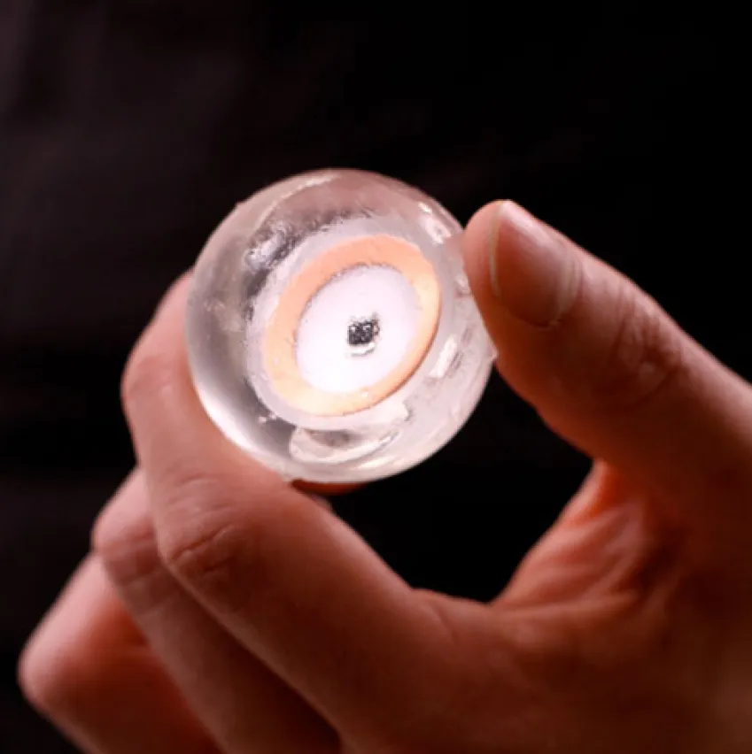 RF circuit in a clear ball