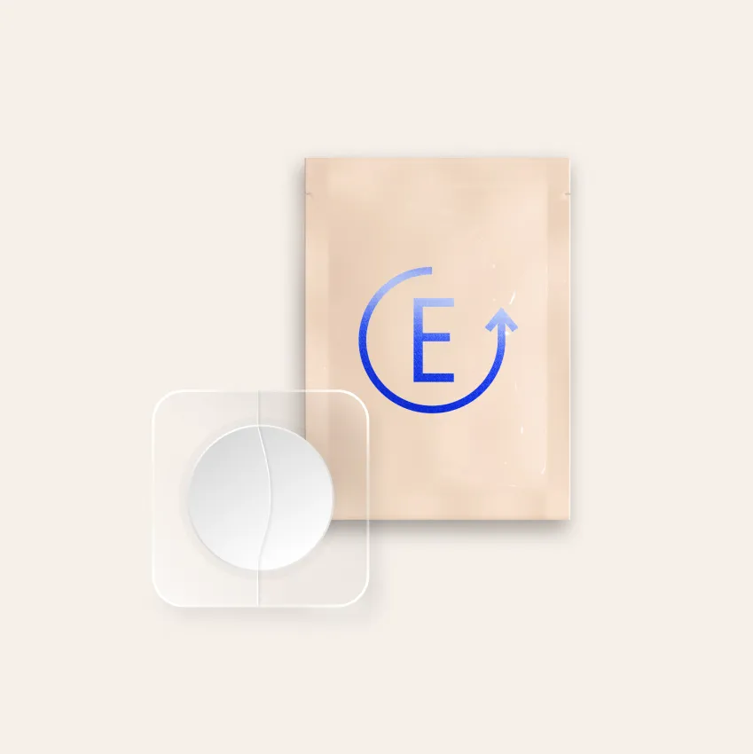 Product image mockup: Estradiol patch