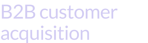 B2B customer acquisition