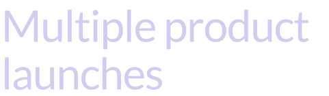 Multiple product
launches