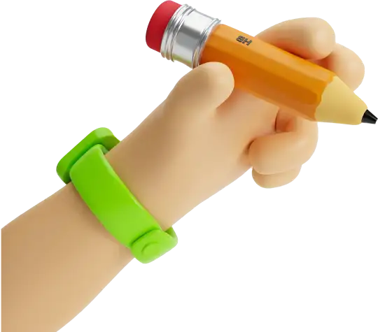 Hand holding a pencil