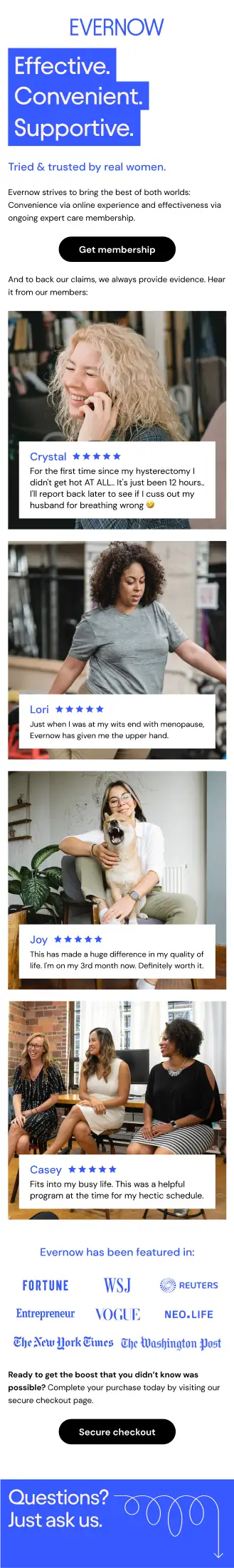 Email S3E02: Tried & trusted by real women.