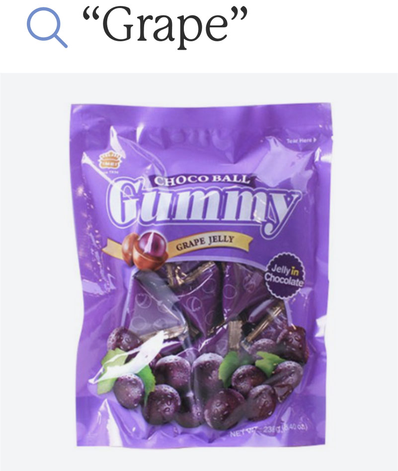 Search "Grape": Chocolate Grape Gummy